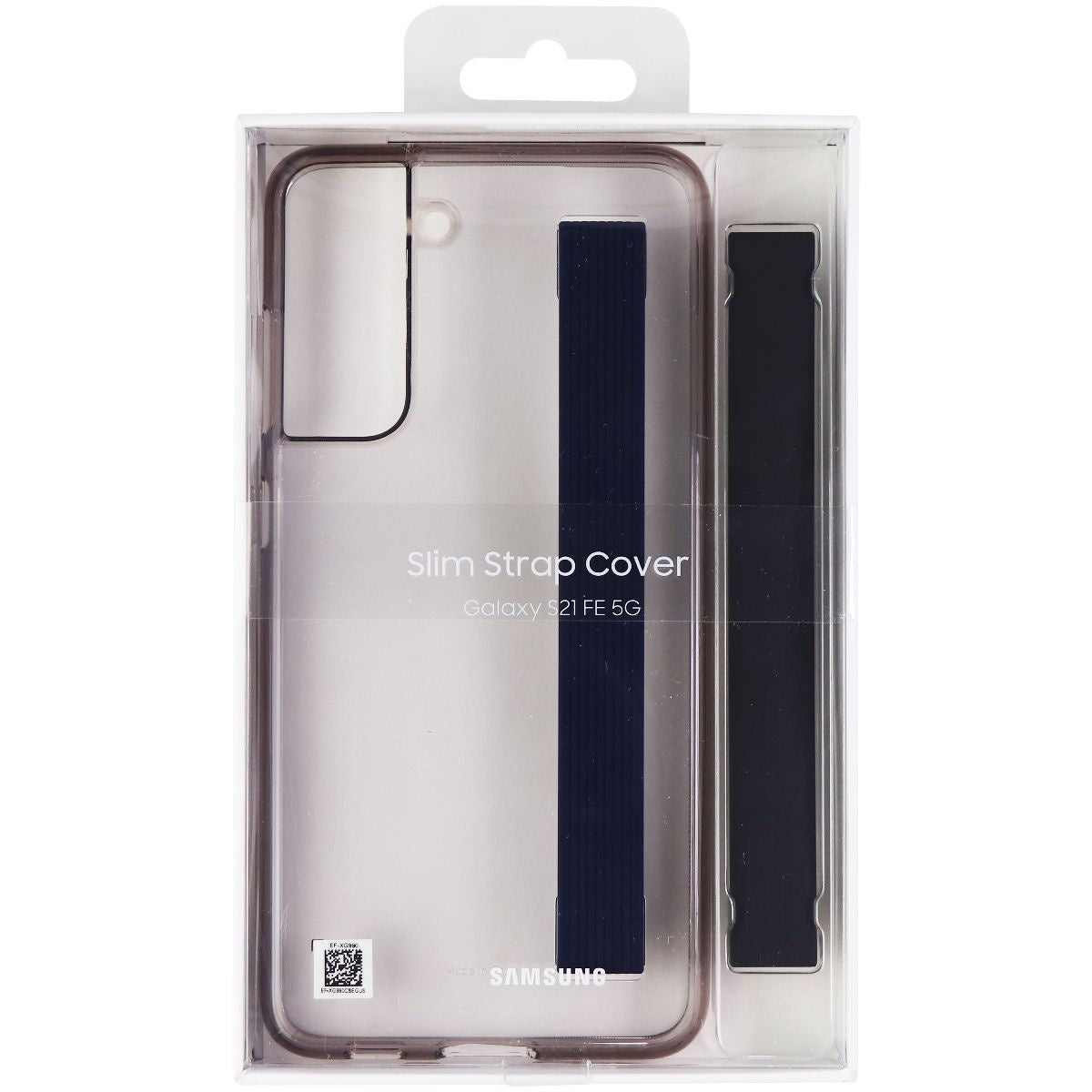 Samsung Slim Strap Cover Case for Galaxy S21 FE (5G) - Clear/Black/Dark Gray Cell Phone - Cases, Covers & Skins Samsung    - Simple Cell Bulk Wholesale Pricing - USA Seller