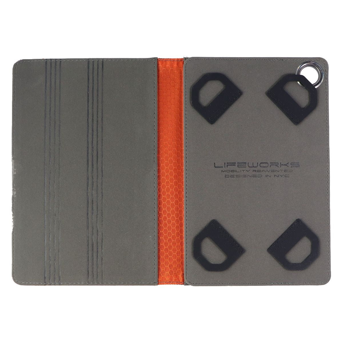 Lifeworks Universal Voyager Series Case for 7-8-inch Tablets - Black / Orange iPad/Tablet Accessories - Cases, Covers, Keyboard Folios Lifeworks    - Simple Cell Bulk Wholesale Pricing - USA Seller