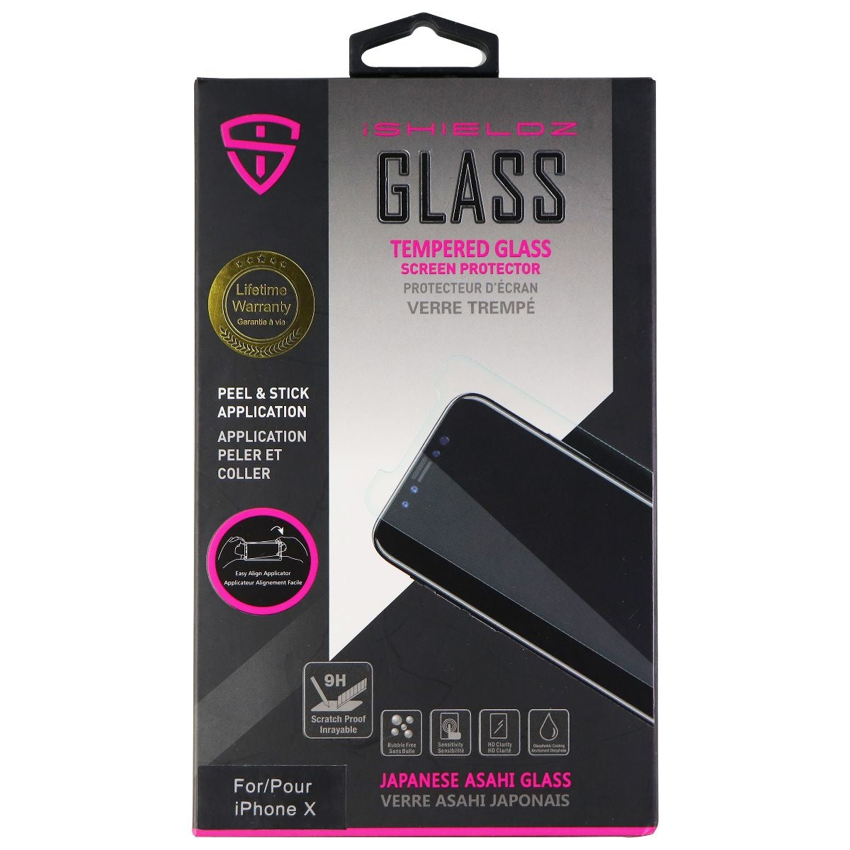 iShieldz Asahi Tempered Glass Screen Protector for Apple iPhone X - Clear Cell Phone - Screen Protectors iShieldz    - Simple Cell Bulk Wholesale Pricing - USA Seller