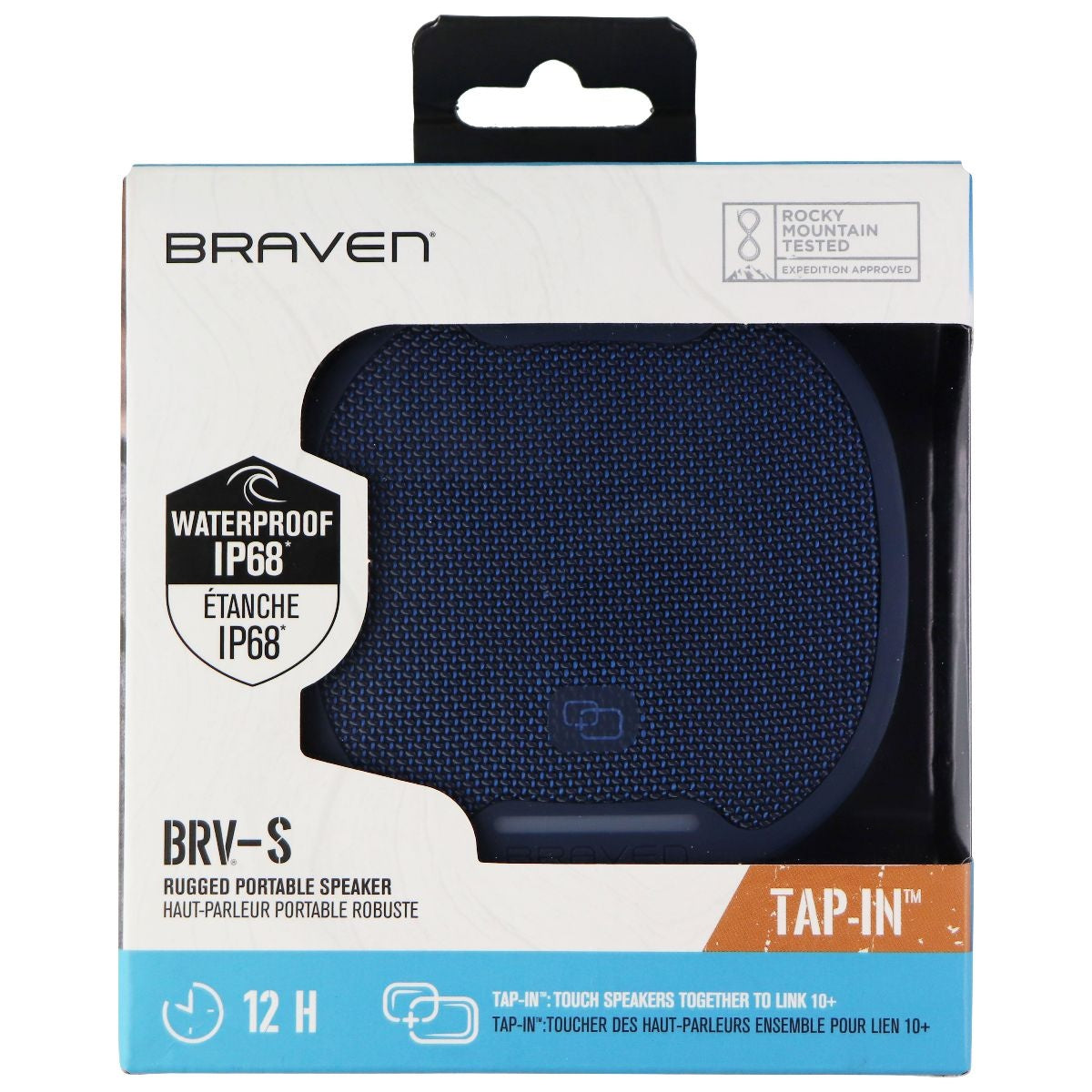 Braven BRV-S Series Rugged Portable Bluetooth Speaker - Blue Cell Phone - Audio Docks & Speakers Braven    - Simple Cell Bulk Wholesale Pricing - USA Seller