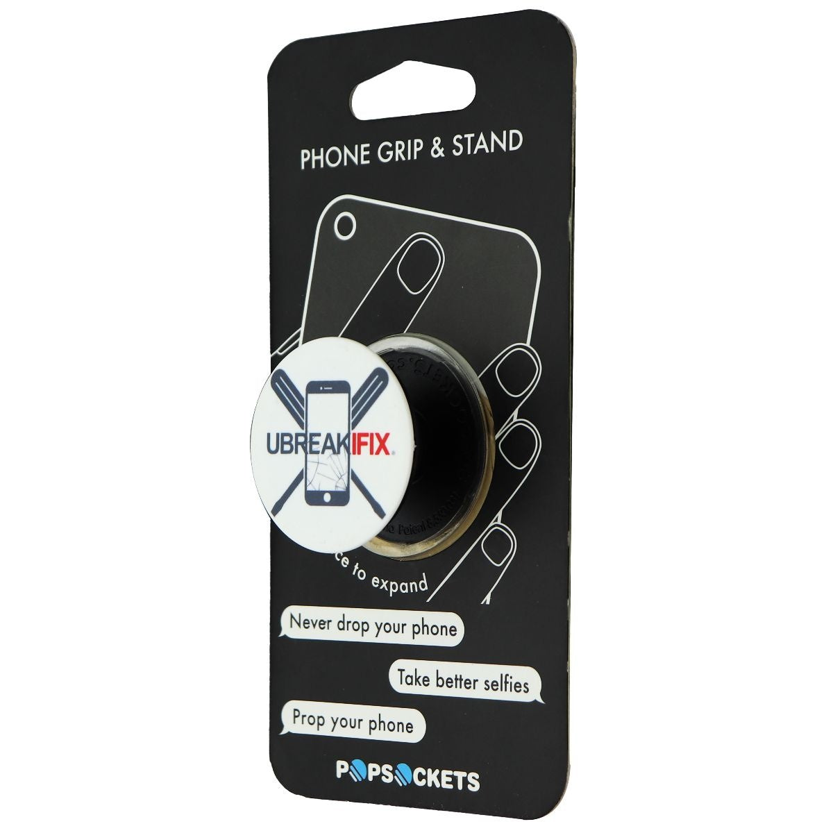 PopSockets Phone Grip with Expanding Kickstand - UBREAKIFIX Logo Cell Phone - Mounts & Holders PopSockets - Simple Cell Bulk Wholesale Pricing - USA Seller
