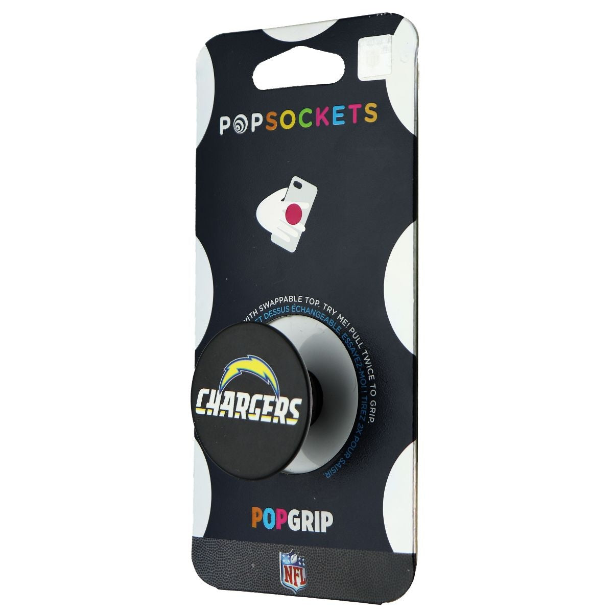 PopSockets PopGrip with Swappable Top for Phones - Los Angeles Chargers Cell Phone - Mounts & Holders PopSockets - Simple Cell Bulk Wholesale Pricing - USA Seller
