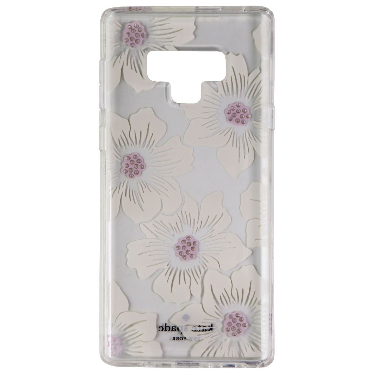 Kate Spade Hardshell Case for Samsung Galaxy Note9 - Clear/Hollyhock Floral/Gems Cell Phone - Cases, Covers & Skins Kate Spade - Simple Cell Bulk Wholesale Pricing - USA Seller