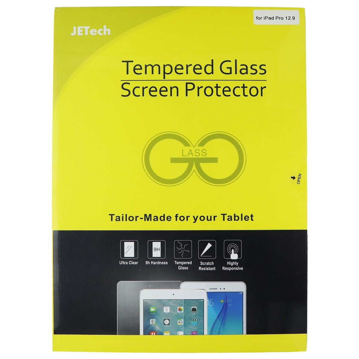 JETech Tempered Glass Screen Protector for Apple iPad Pro 12.9 - Clear iPad/Tablet Accessories - Screen Protectors JETech - Simple Cell Bulk Wholesale Pricing - USA Seller
