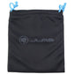 JLAB Replacement OEM Drawstring Carry Pouch for Headphones & More - Black/Blue Portable Audio & Headphones - Replacement Parts & Tools JLAB - Simple Cell Bulk Wholesale Pricing - USA Seller
