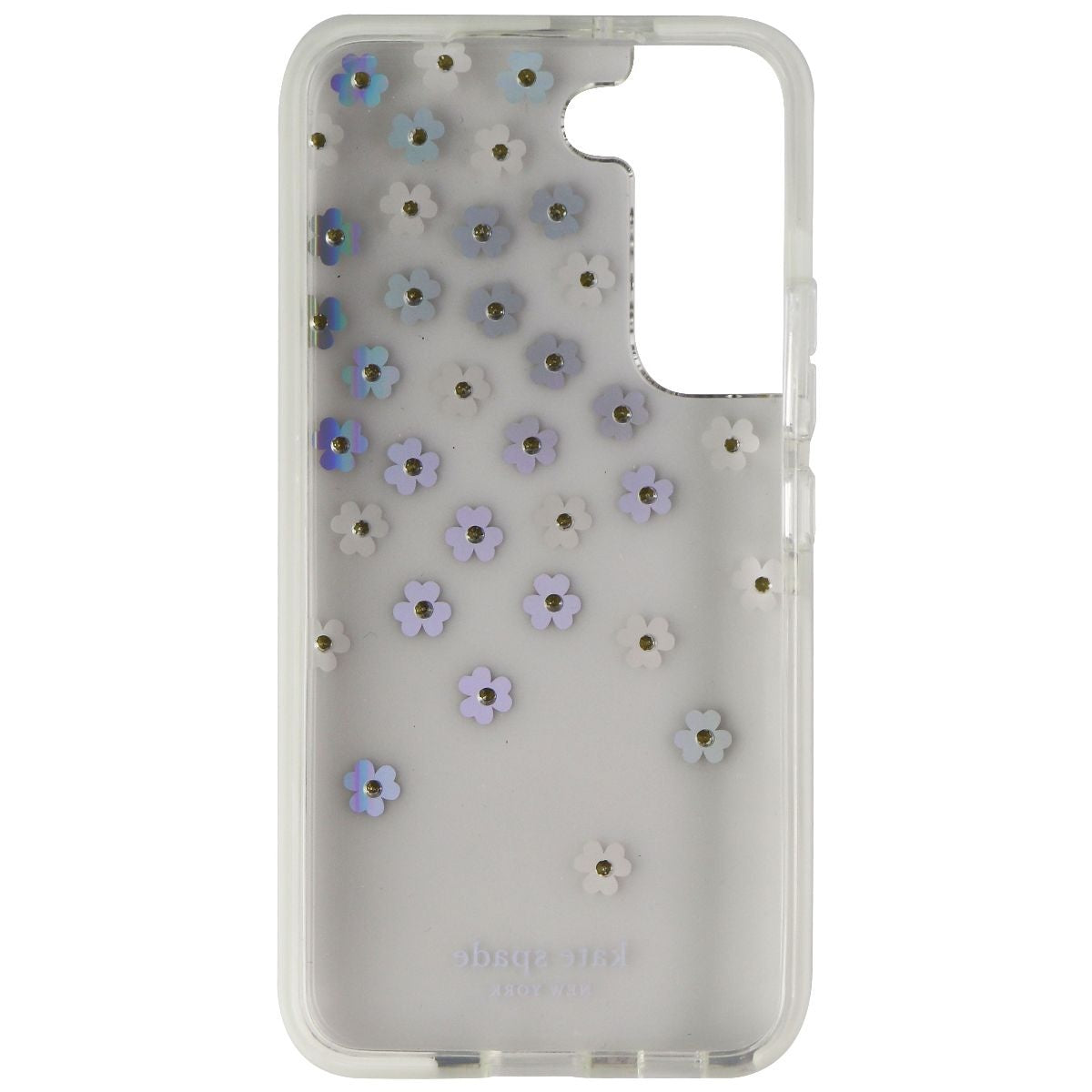 Kate Spade Defensive Hardshell Case for Galaxy S22 - Iridescent Scattered Flower Cell Phone - Cases, Covers & Skins Kate Spade    - Simple Cell Bulk Wholesale Pricing - USA Seller