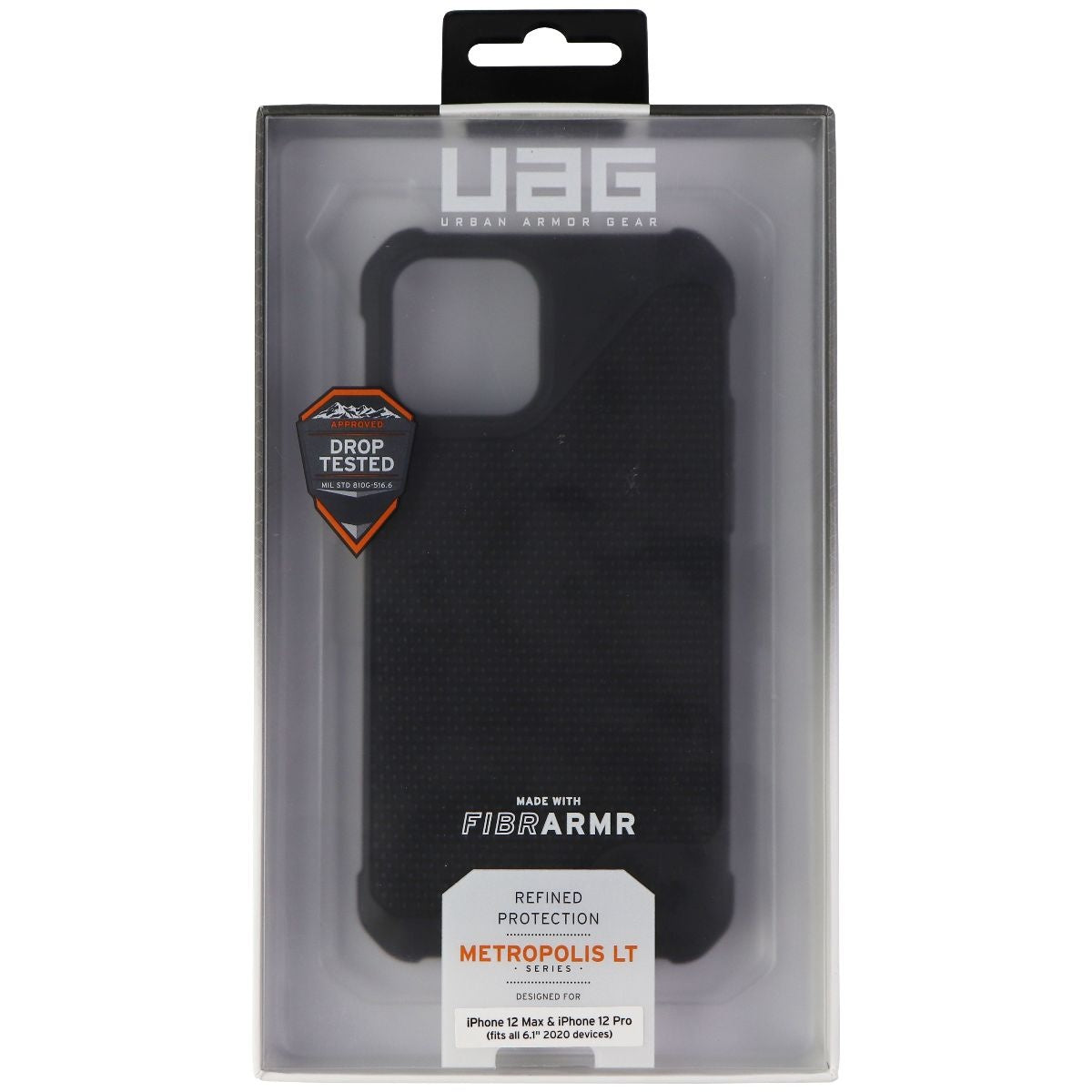 Urban Armor Gear Metropolis LT Series Case for iPhone 12 Pro & iPhone 12 - Black Cell Phone - Cases, Covers & Skins Urban Armor Gear    - Simple Cell Bulk Wholesale Pricing - USA Seller