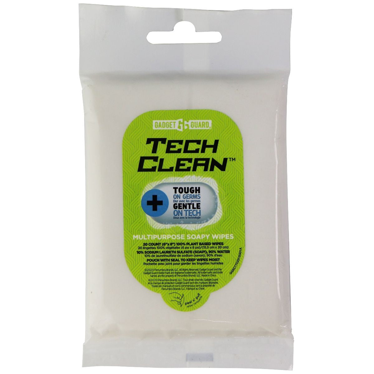 Gadget Guard TechClean Multipurpose Soapy Wipes (20 count) Digital Camera - Cleaning Equipment & Kits Gadget Guard - Simple Cell Bulk Wholesale Pricing - USA Seller