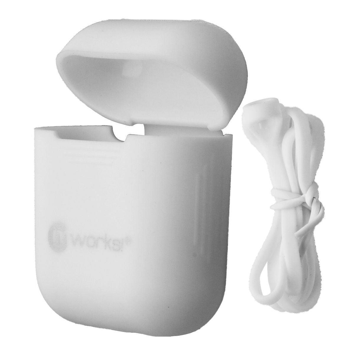 mWorks! mCASE! Protective Skin & Straps for Apple Airpods - White Cell Phone - Cases, Covers & Skins mWorks! - Simple Cell Bulk Wholesale Pricing - USA Seller