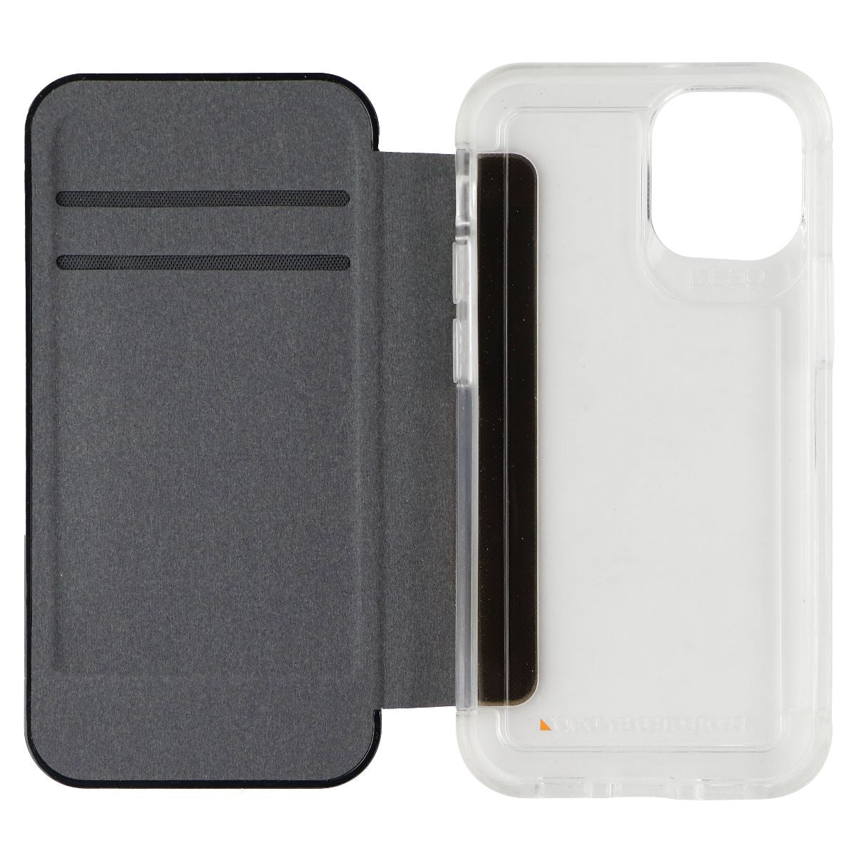 ZAGG Wembley Flip Series Case for Apple iPhone 12 mini - Clear/Black Cell Phone - Cases, Covers & Skins Zagg - Simple Cell Bulk Wholesale Pricing - USA Seller