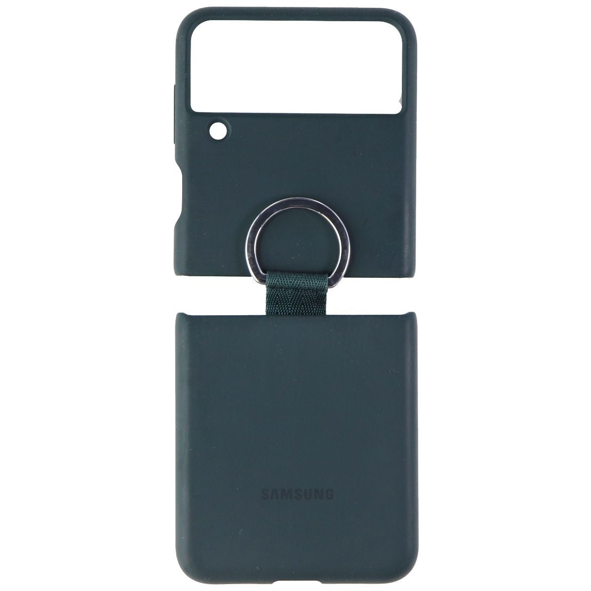 Samsung Silicone Protective Cover with Ring for Galaxy Z Flip3 5G - Green Cell Phone - Cases, Covers & Skins Samsung Electronics - Simple Cell Bulk Wholesale Pricing - USA Seller