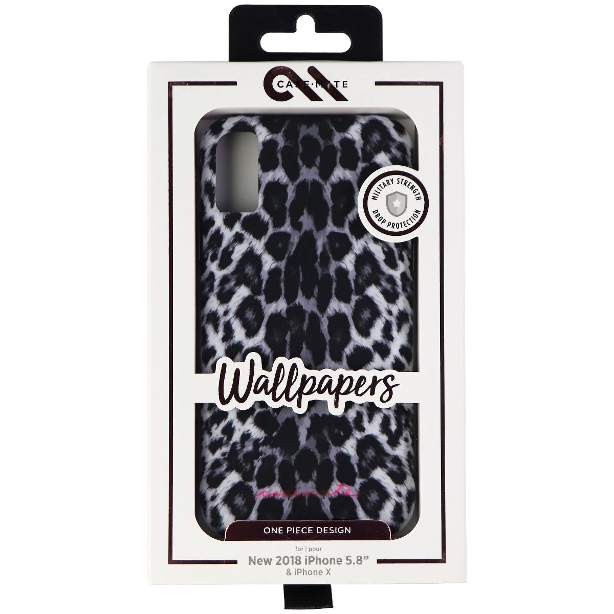 Case-Mate Wallpapers Series for Apple iPhone XS / iPhone X - Gray Leopard Cell Phone - Cases, Covers & Skins Case-Mate    - Simple Cell Bulk Wholesale Pricing - USA Seller