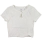 Pacsun Basic Tee with Single-Button Neck for Women - White (Size: XS)