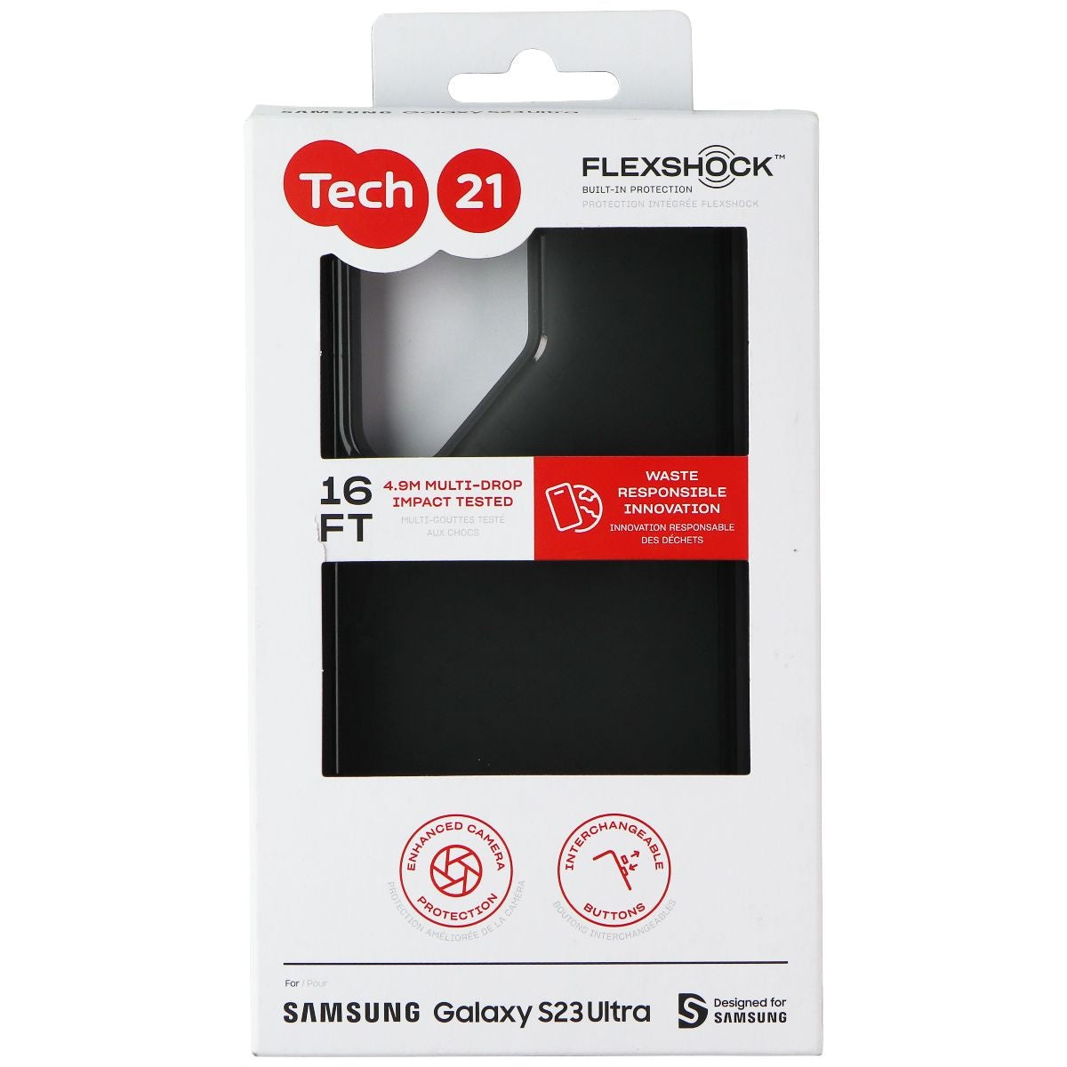 Tech21 Evo Check Flexible Gel Case for Samsung Galaxy S23 Ultra - Smoke/Black Cell Phone - Cases, Covers & Skins Tech21 - Simple Cell Bulk Wholesale Pricing - USA Seller