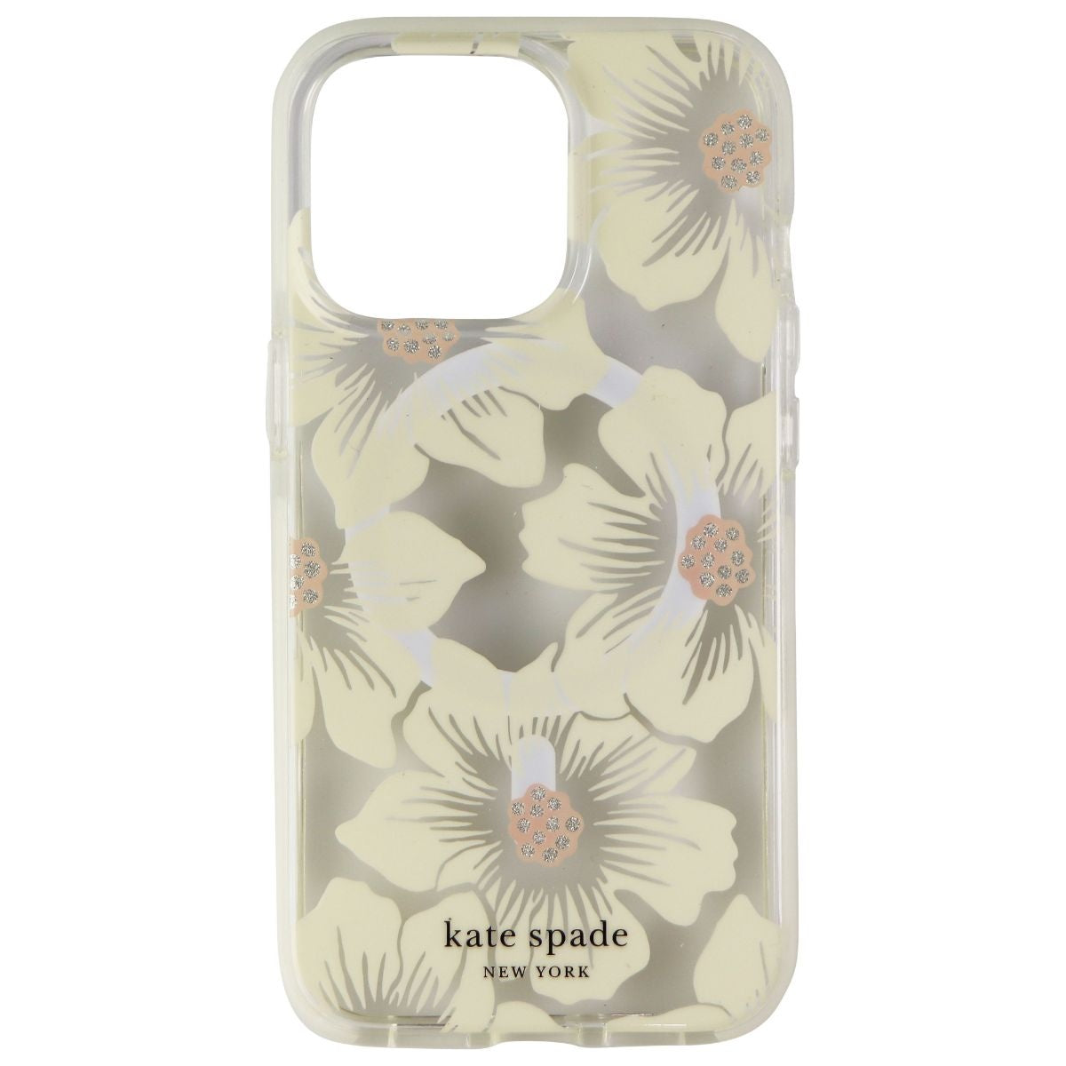 Kate Spade Hardshell Case for MagSafe for iPhone 13 Pro - Hollyhock Floral Clear