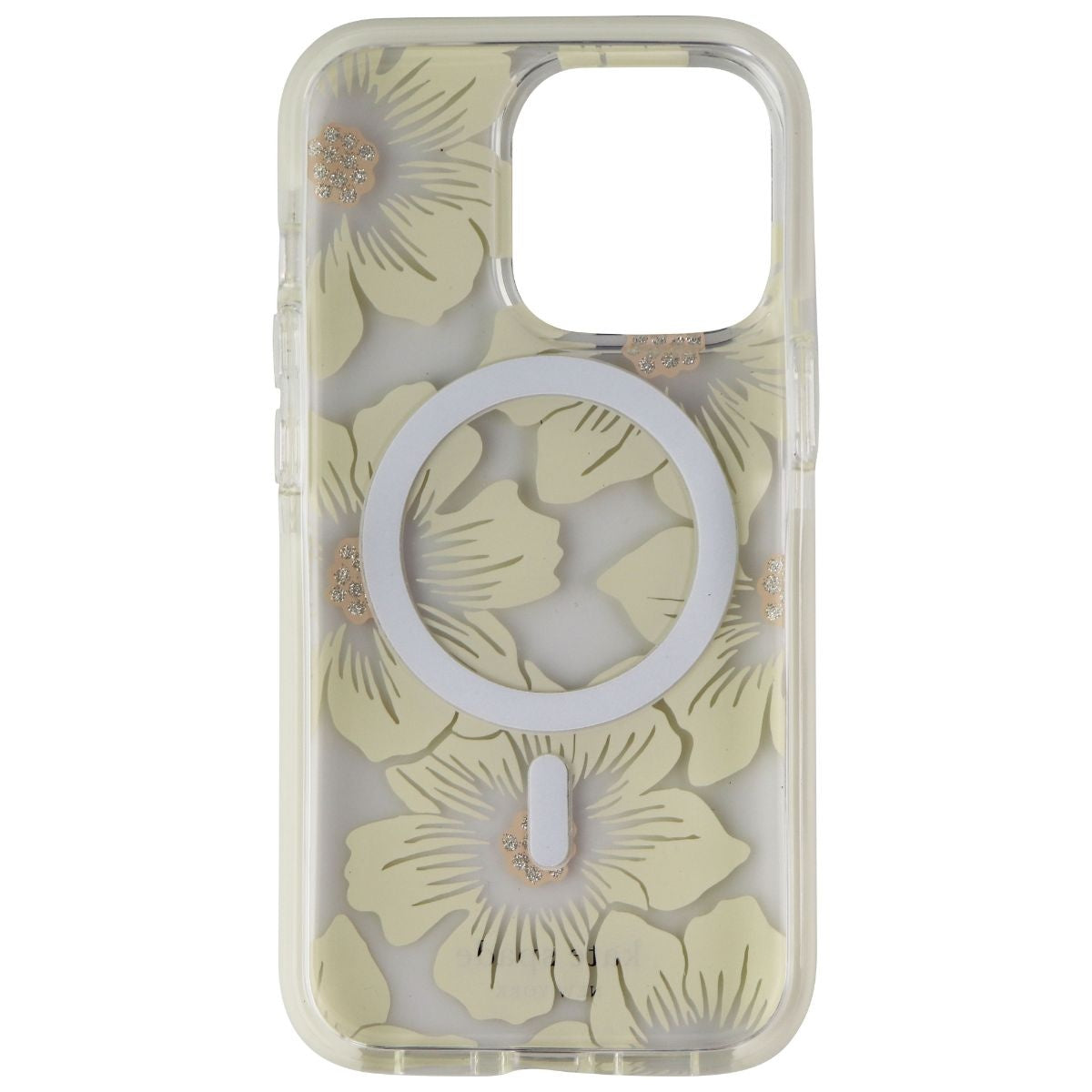 Kate Spade Hardshell Case for MagSafe for iPhone 13 Pro - Hollyhock Floral Clear