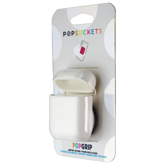 PopSockets PopGrip Swappable Grip and AirPods (1st Gen) Holder - White Cell Phone - Mounts & Holders PopSockets - Simple Cell Bulk Wholesale Pricing - USA Seller