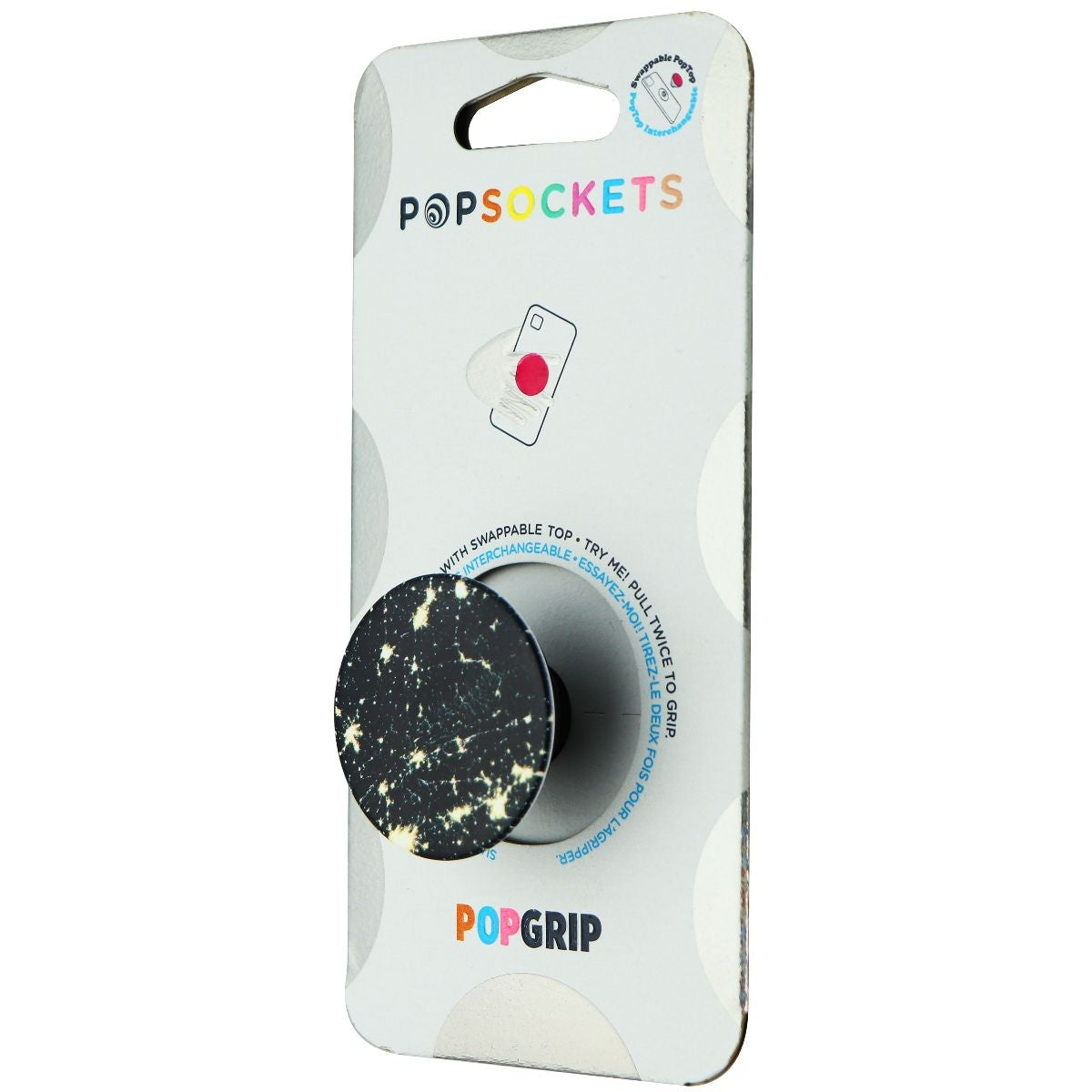 PopSockets PopGrip Stand & Grip with Swappable Top - Light Leak / Black Cell Phone - Mounts & Holders PopSockets - Simple Cell Bulk Wholesale Pricing - USA Seller