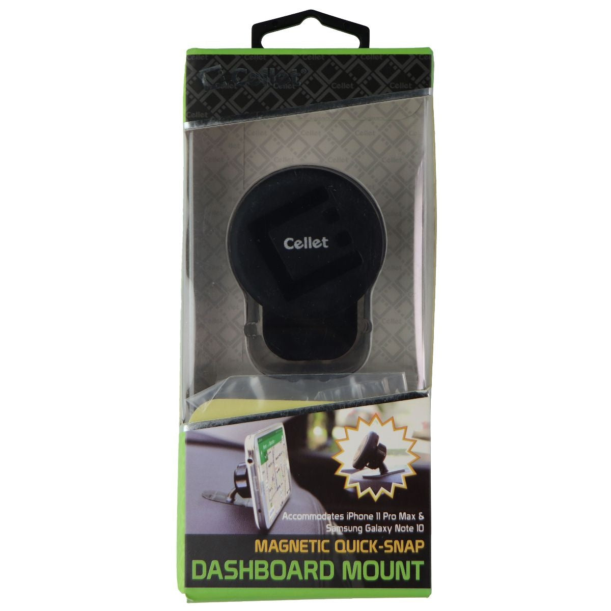 Cellet Magnetic Quick Snap Dashboard Mount for iPhone 11 Pro Max / Galaxy Note10 Cell Phone - Mounts & Holders Cellet - Simple Cell Bulk Wholesale Pricing - USA Seller