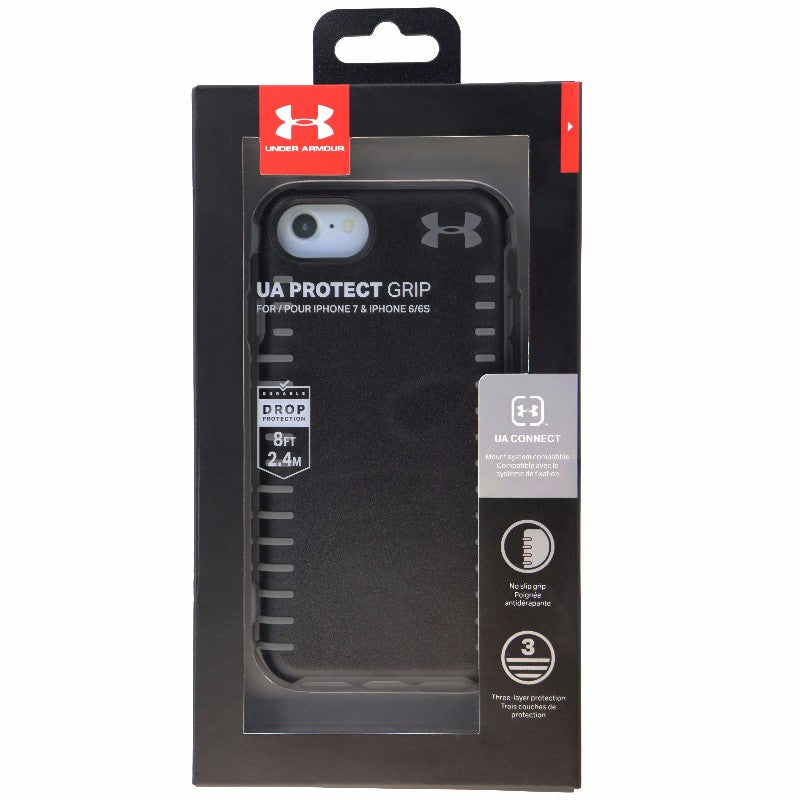 Under Armour UA Protect Grip Case Cover for iPhone 7 6s 6 - Black / Gray