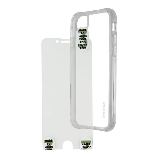 Pelican Protection Pack Case and Glass for iPhone SE (2nd Gen) / 8 / 7 - Clear Cell Phone - Cases, Covers & Skins Case-Mate - Simple Cell Bulk Wholesale Pricing - USA Seller