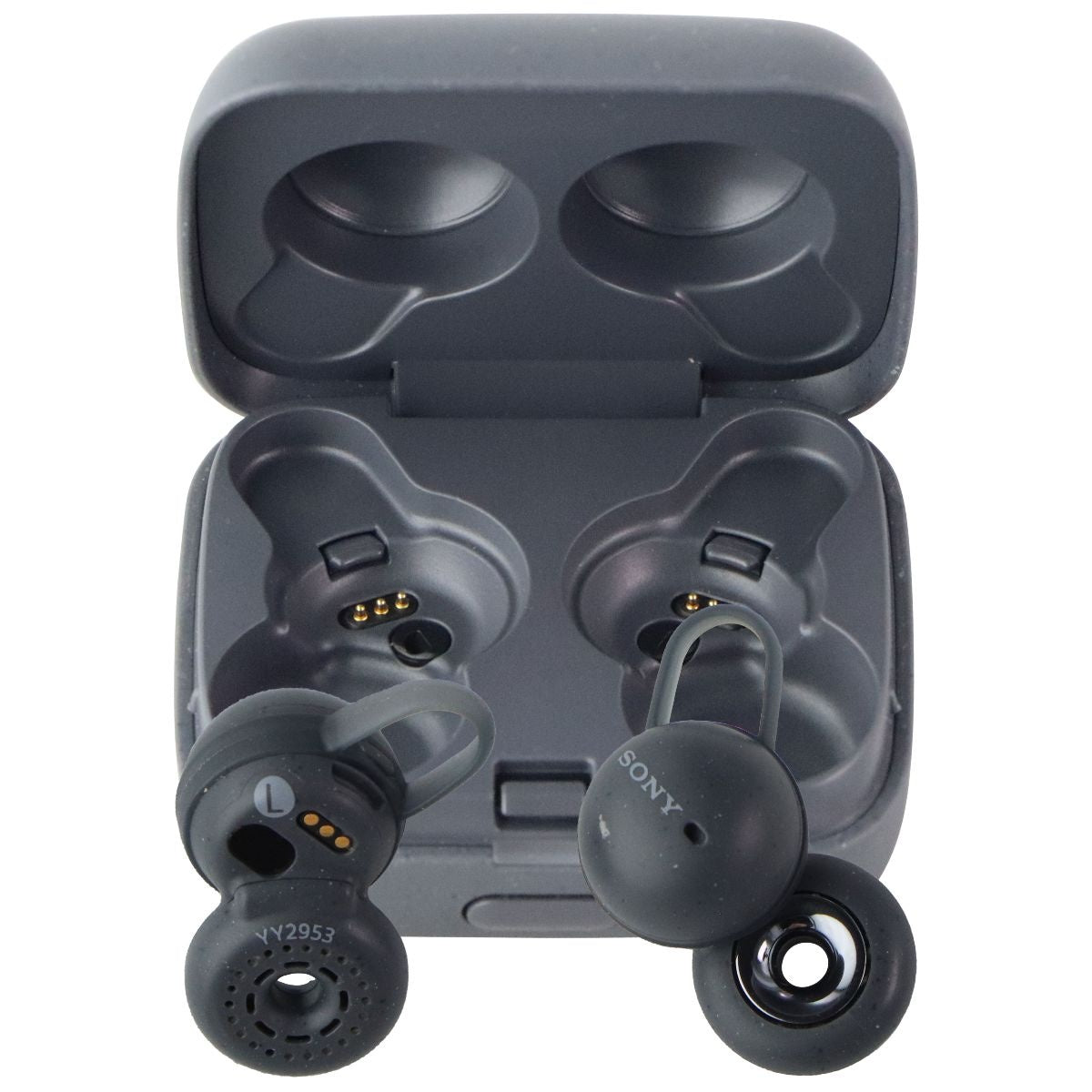 Sony LinkBuds Truly Wireless Open-Ring Headphones - Gray (WF-L900/HM) Portable Audio - Headphones Sony - Simple Cell Bulk Wholesale Pricing - USA Seller