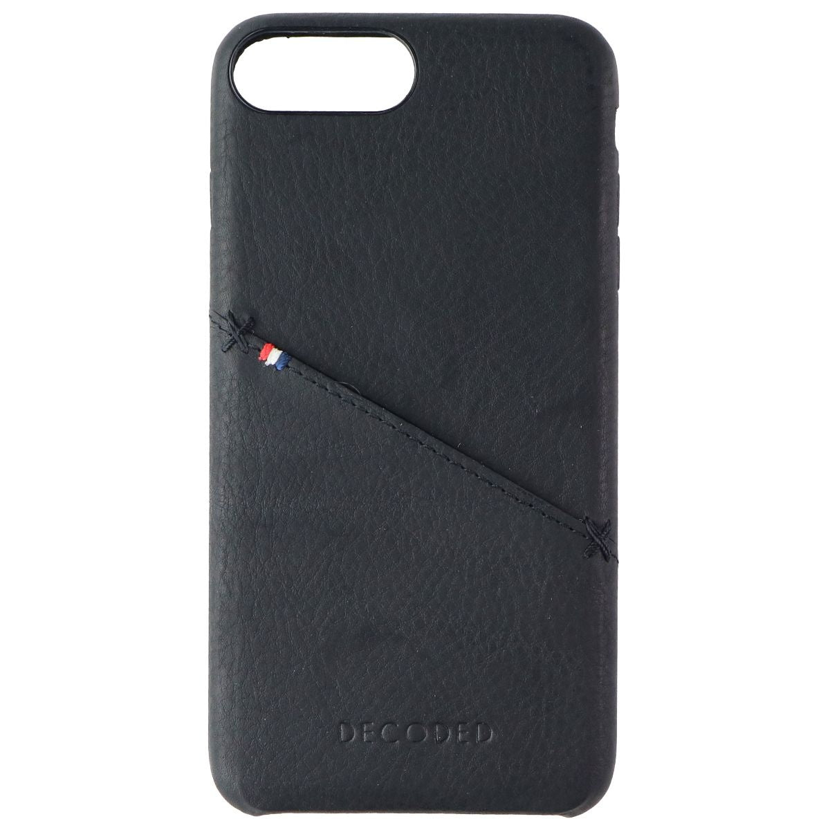 Decoded Hard Back Leather Cover Case for Apple iPhone 8 Plus/7 Plus - Black Cell Phone - Cases, Covers & Skins Decoded - Simple Cell Bulk Wholesale Pricing - USA Seller