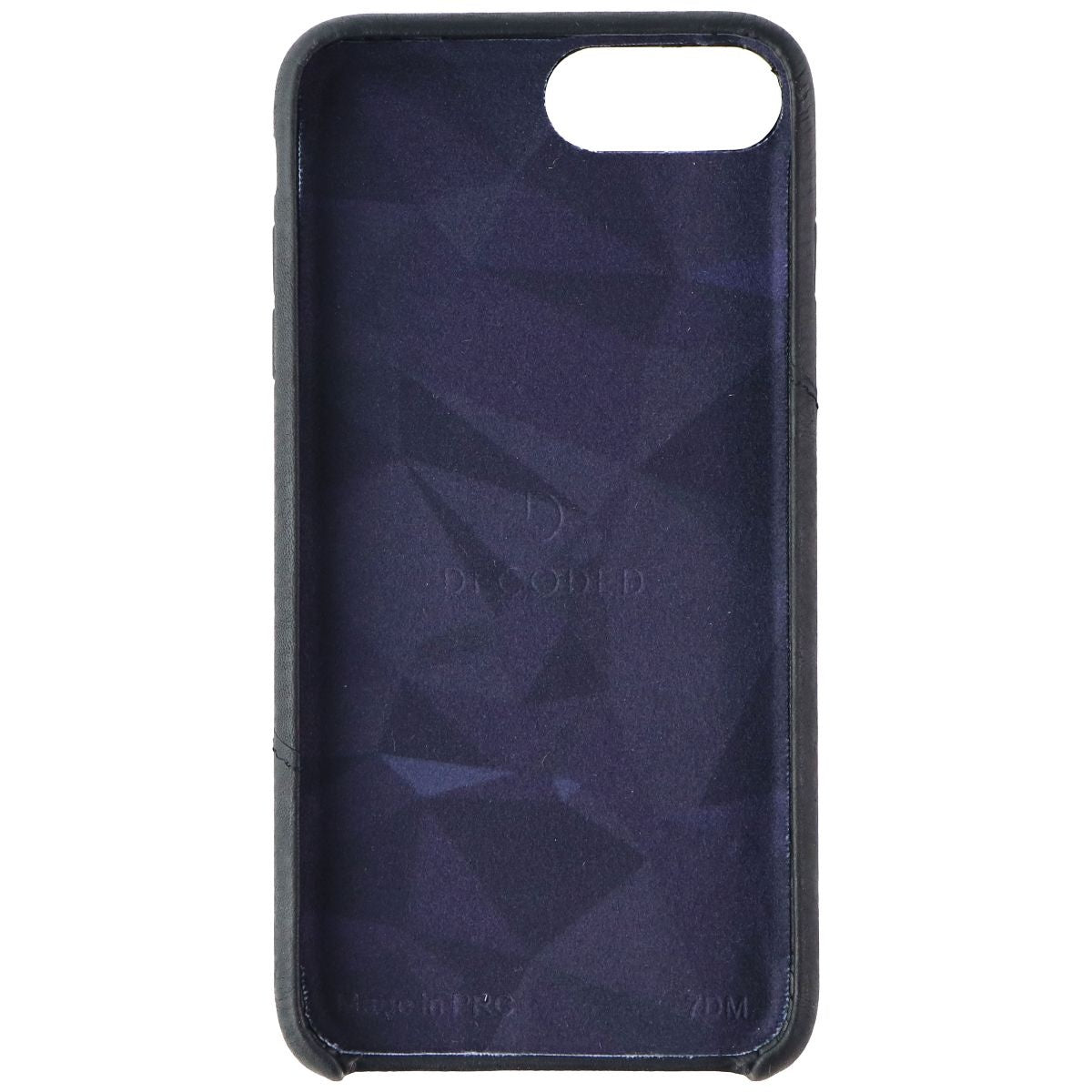 Decoded Hard Back Leather Cover Case for Apple iPhone 8 Plus/7 Plus - Black Cell Phone - Cases, Covers & Skins Decoded - Simple Cell Bulk Wholesale Pricing - USA Seller