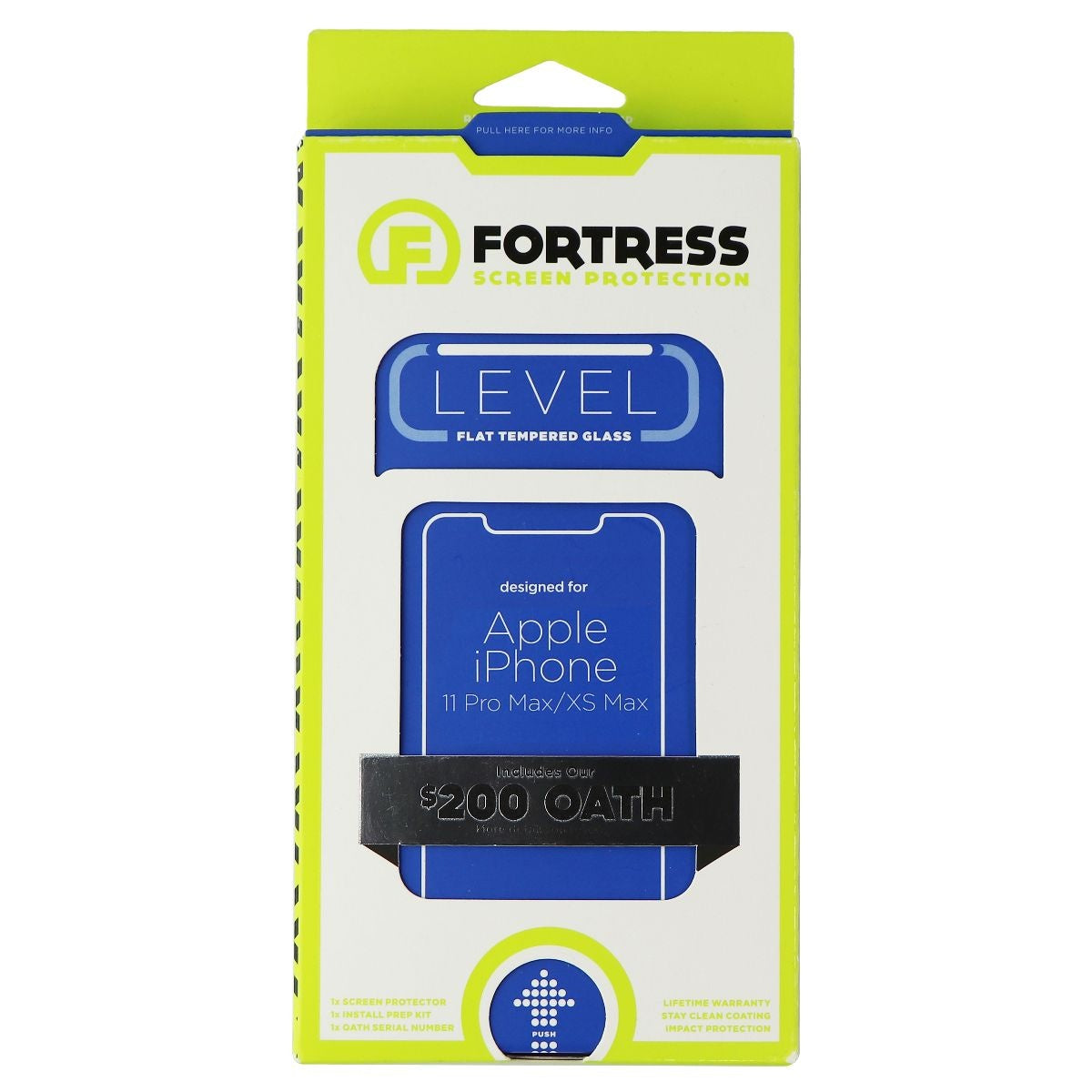 Fortress Flat Tempered Glass Screen Protector for iPhone 11 Pro Max and XS Max Cell Phone - Screen Protectors Fortress - Simple Cell Bulk Wholesale Pricing - USA Seller