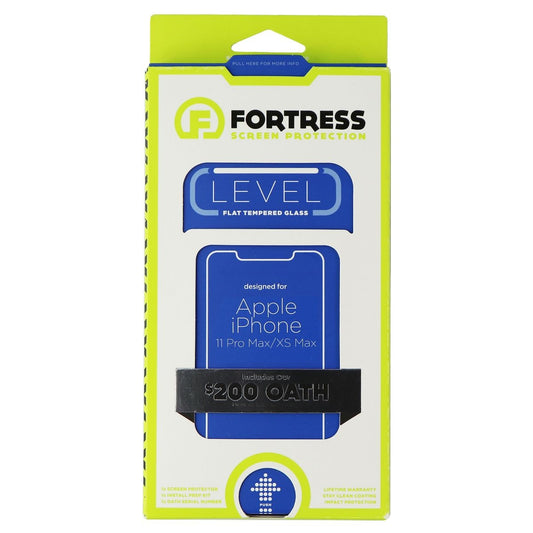 Fortress Flat Tempered Glass Screen Protector for iPhone 11 Pro Max and XS Max Cell Phone - Screen Protectors Fortress - Simple Cell Bulk Wholesale Pricing - USA Seller