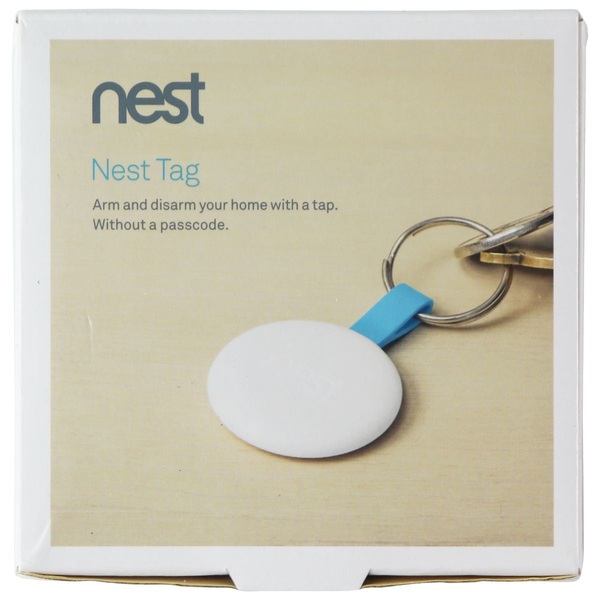 Google Nest Tag Wireless Home Security Key Fob - White/Blue Home Security - Security Systems Google - Simple Cell Bulk Wholesale Pricing - USA Seller