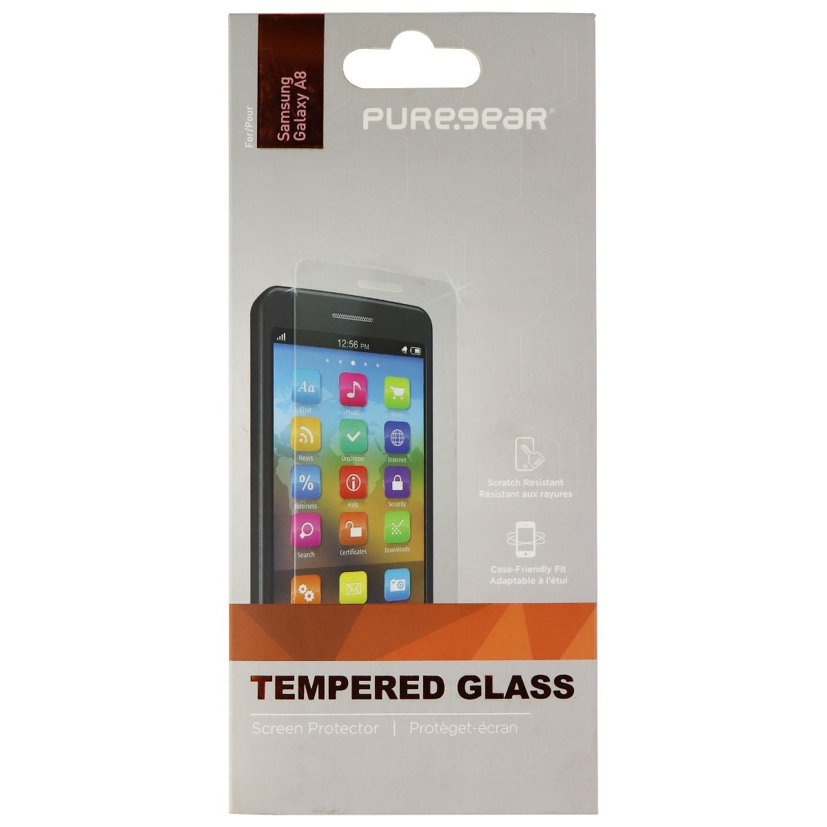 PureGear Tempered Glass Screen Protector for Samsung Galaxy A8 - Clear Cell Phone - Cases, Covers & Skins PureGear - Simple Cell Bulk Wholesale Pricing - USA Seller