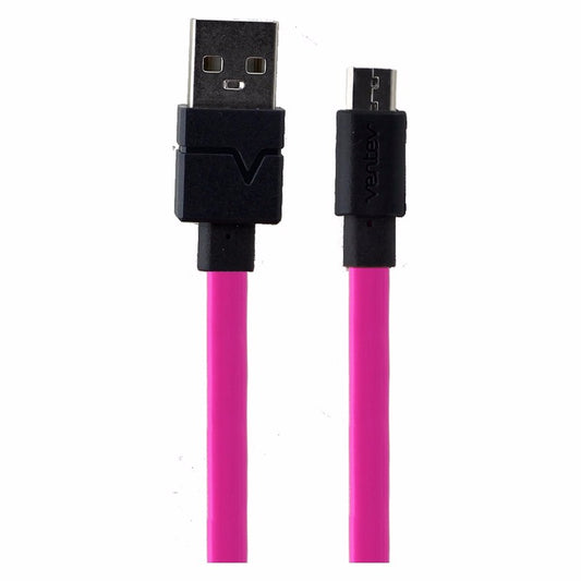 Ventev (514339) 3.3Ft Charge/Sync Flat Cable for Micro USB Devices  - Pink/Gray