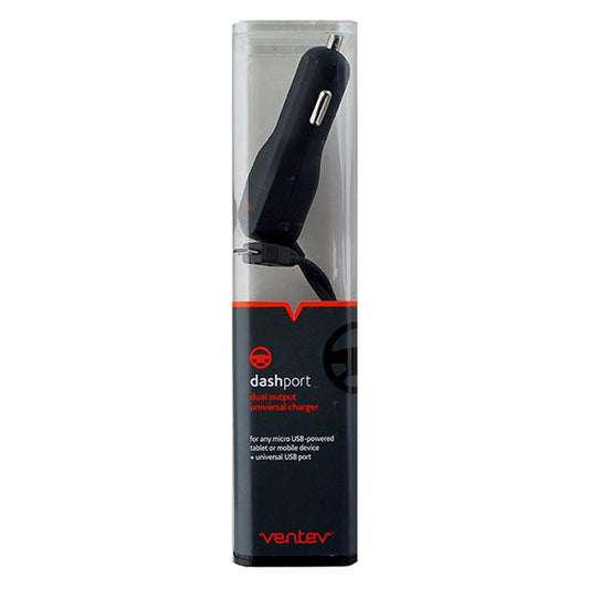 Ventev Dashport 2100c Coiled Car Charger w/ Micro USB Connector and 1A USB Port Cell Phone - Chargers & Cradles Ventev - Simple Cell Bulk Wholesale Pricing - USA Seller