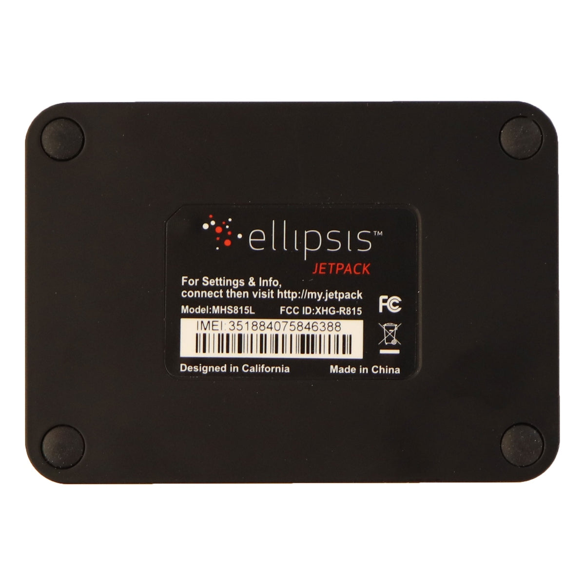 Verizon Ellipsis Jetpack 4G LTE Wi-Fi Mobile Hotspot MHS815L Networking - Mobile Broadband Devices Verizon    - Simple Cell Bulk Wholesale Pricing - USA Seller
