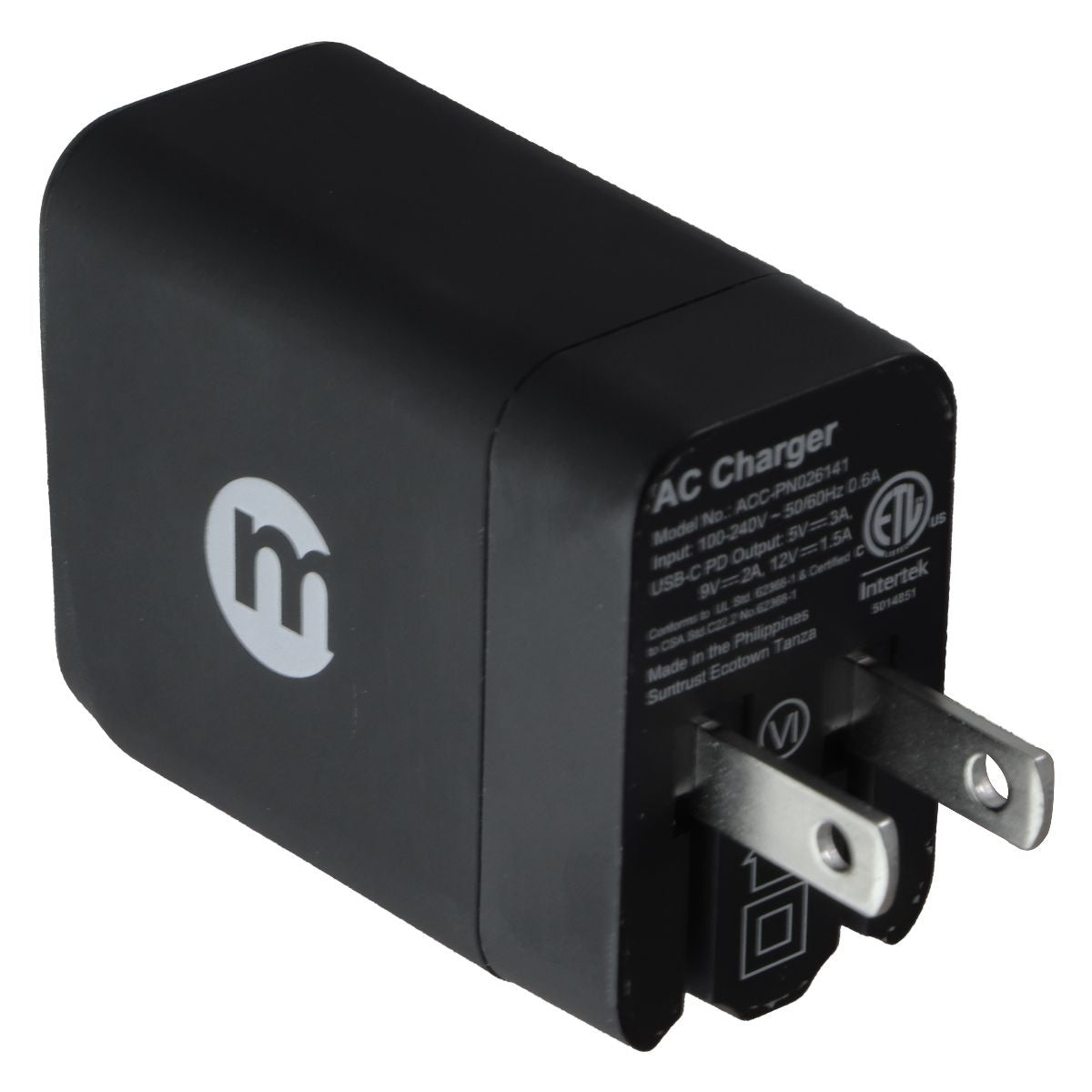 mWorks! Single Port USB-C PD AC Charger (12V/1.5A) - Black Cell Phone - Decals & Stickers mWorks! - Simple Cell Bulk Wholesale Pricing - USA Seller