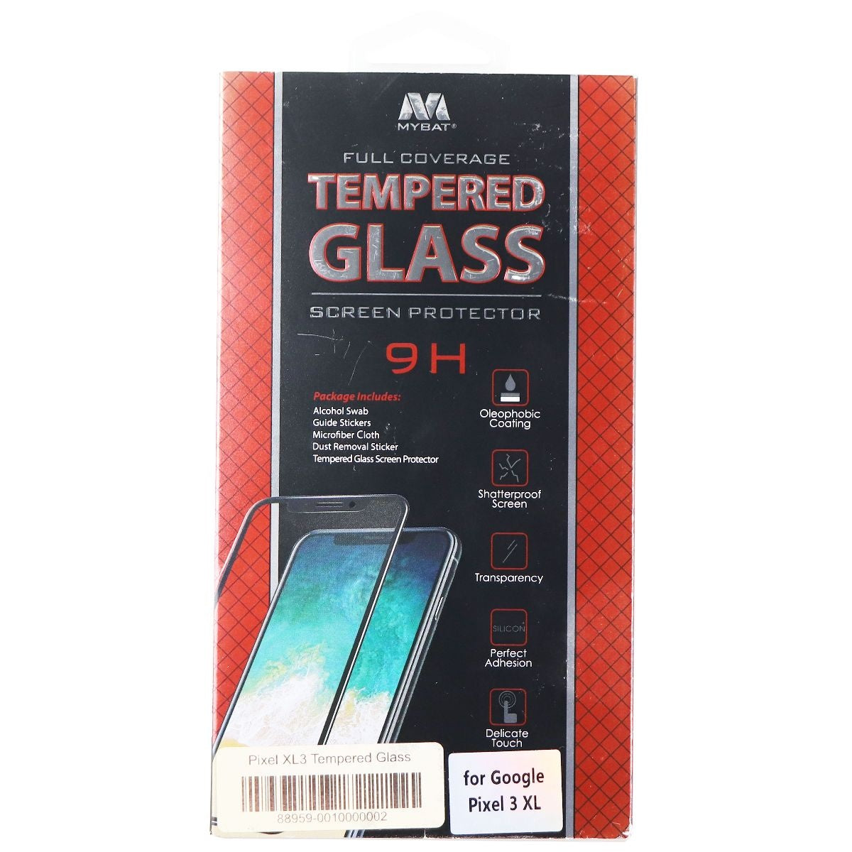 MyBat Tempered Glass Screen Protector for Google Pixel 3 XL - Clear Cell Phone - Screen Protectors MyBat - Simple Cell Bulk Wholesale Pricing - USA Seller