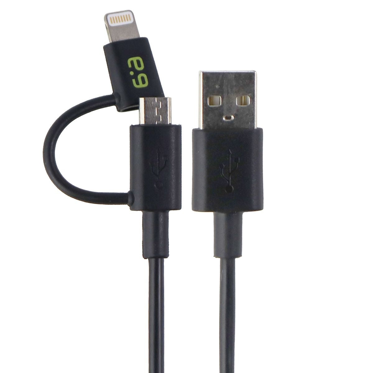 PureGear 4-Foot USB to Micro-USB Cable with Extra Tip for iPhone/iPad - Black Cell Phone - Cables & Adapters PureGear - Simple Cell Bulk Wholesale Pricing - USA Seller