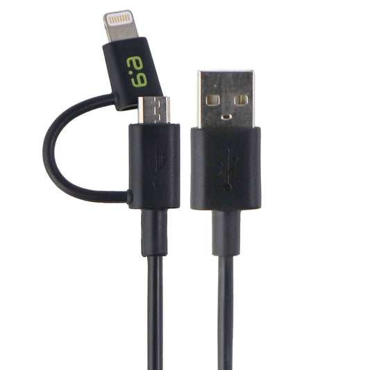 PureGear 4-Foot USB to Micro-USB Cable with Extra Tip for iPhone/iPad - Black Cell Phone - Cables & Adapters PureGear - Simple Cell Bulk Wholesale Pricing - USA Seller