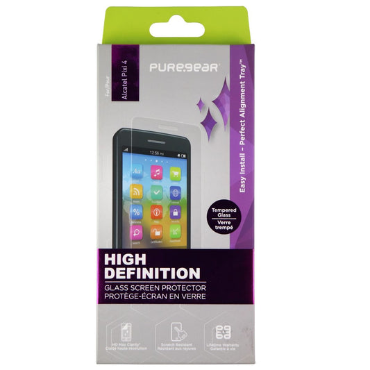PureGear High Definition Tempered Glass for Alcatel Pixi 4 - Clear Cell Phone - Screen Protectors PureGear - Simple Cell Bulk Wholesale Pricing - USA Seller