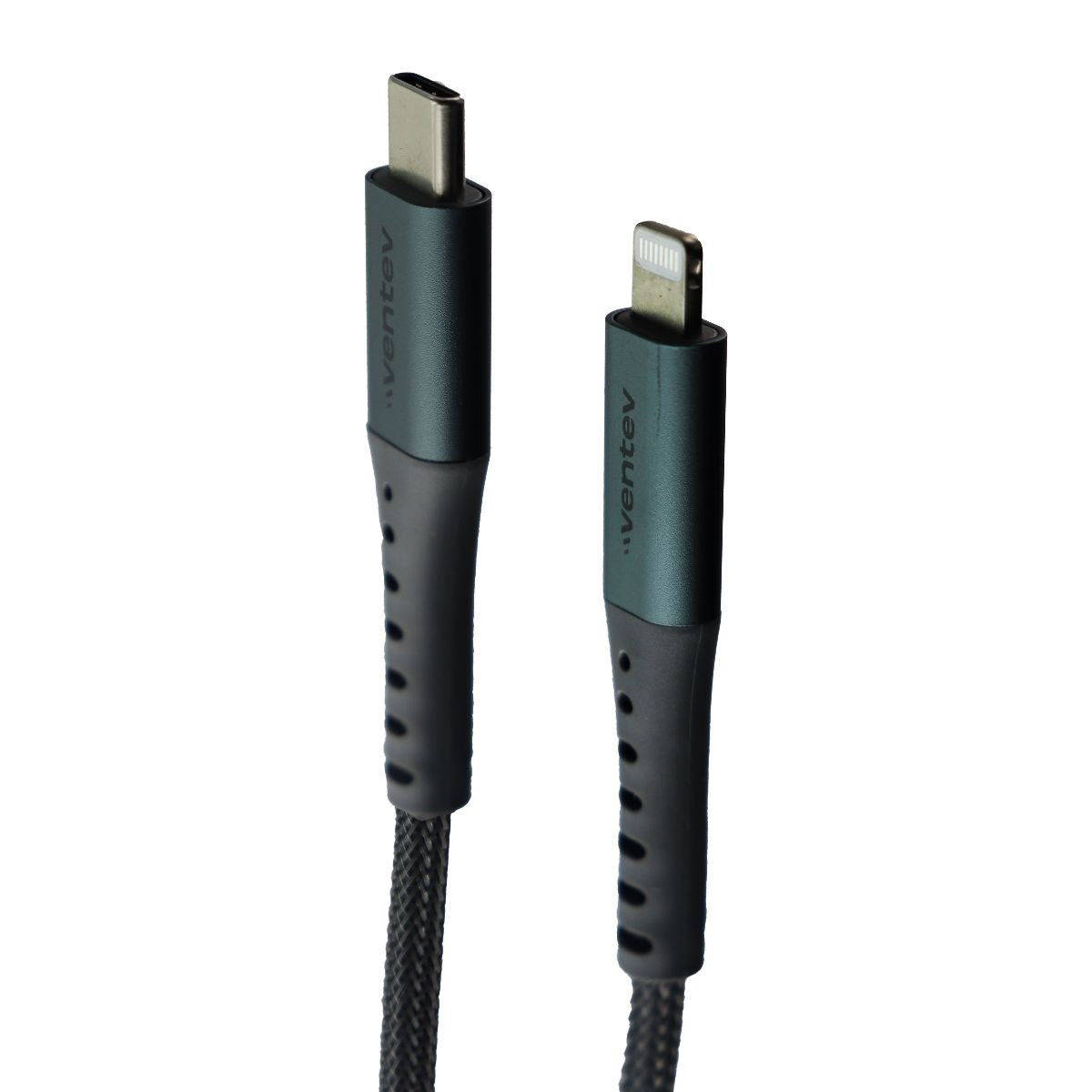 Ventev ChargeSync (10ft) USB-C to Lightning 8-Pin Cable for iPhones - Steel Cell Phone - Cables & Adapters Ventev - Simple Cell Bulk Wholesale Pricing - USA Seller