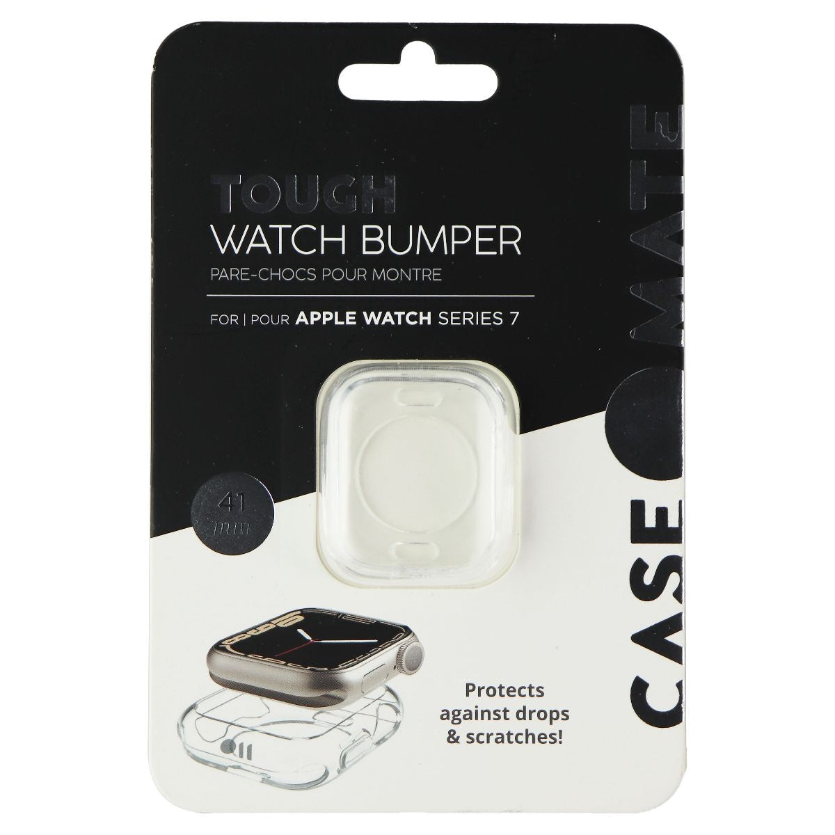 Case-Mate Tough Watch Bumper for Apple Watch Series 7 - Clear Smart Watch Accessories - Smart Watch Cases Case-Mate - Simple Cell Bulk Wholesale Pricing - USA Seller