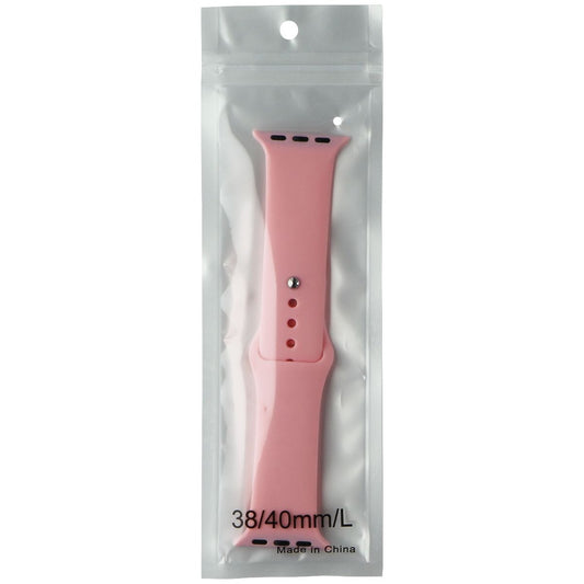 Silicone Band for Apple Watch All Series (38/40/41mm Cases) Pink / Large Smart Watch Accessories - Watch Bands Unbranded - Simple Cell Bulk Wholesale Pricing - USA Seller