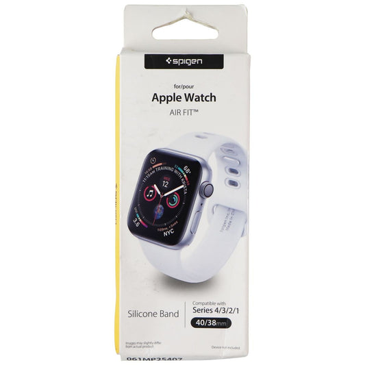 Spigen Silicone Air Fit Watch Band For Apple Watch (41/40/38mm) - White Smart Watch Accessories - Watch Bands Spigen - Simple Cell Bulk Wholesale Pricing - USA Seller