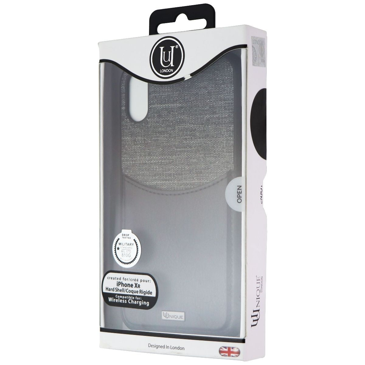 Uunique London Wallet Hard Shell Case for iPhone XR - Gray/Black Cell Phone - Cases, Covers & Skins Uunique London - Simple Cell Bulk Wholesale Pricing - USA Seller