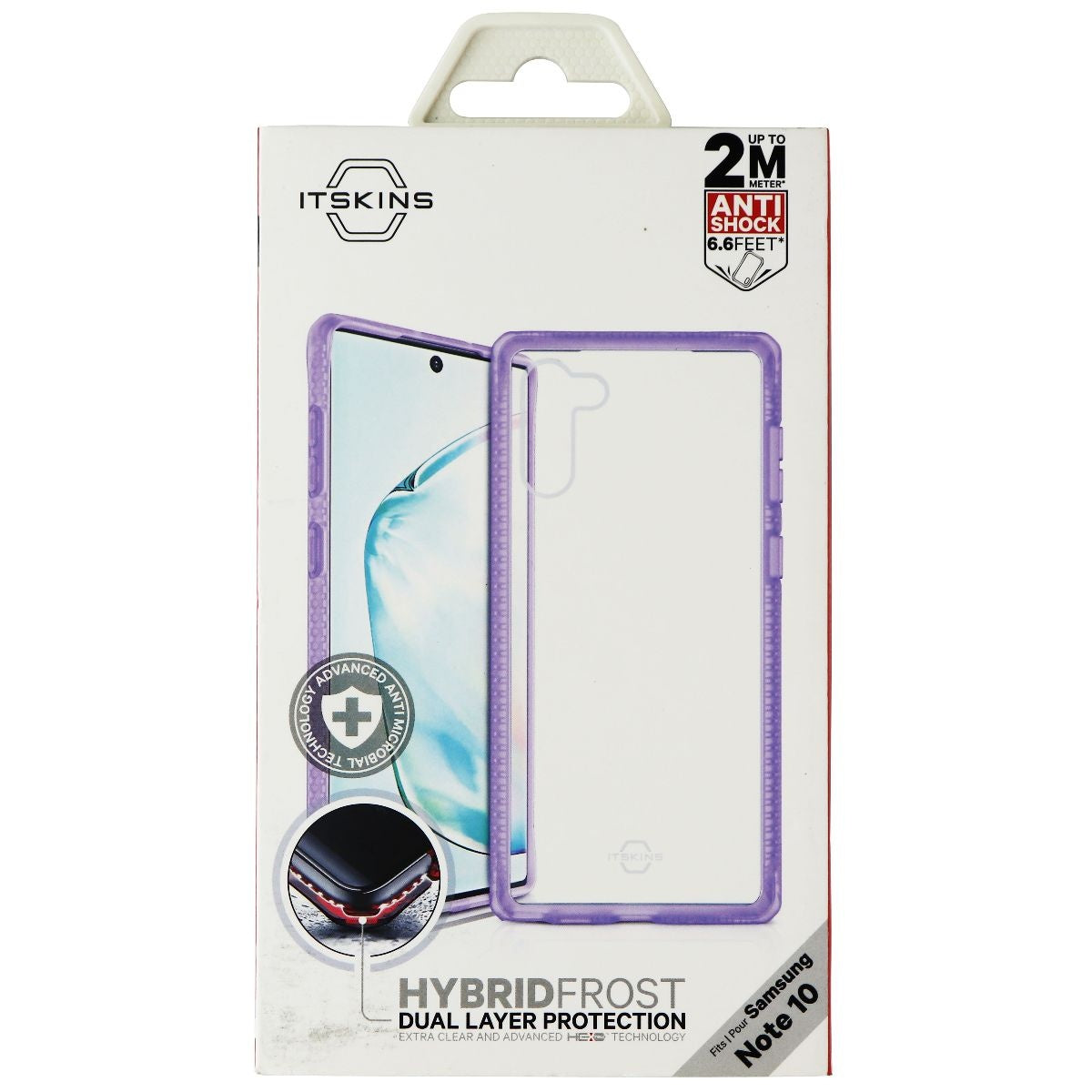 ITSKINS Hybrid Frost Dual Layer Case for Samsung Galaxy Note10 - Purple/Clear Cell Phone - Cases, Covers & Skins ITSKINS    - Simple Cell Bulk Wholesale Pricing - USA Seller