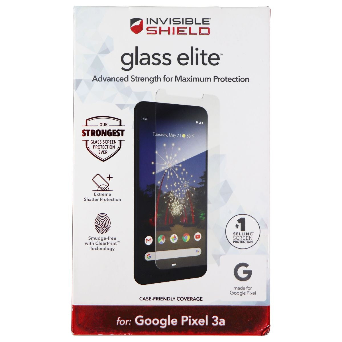 ZAGG InvisibleShield (Glass Elite) Screen Protector for Google Pixel 3a - Clear Cell Phone - Screen Protectors Zagg - Simple Cell Bulk Wholesale Pricing - USA Seller