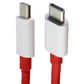 OnePlus (3.3-Foot) 1m USB-C to USB-C Charge and Sync Cable - Red/White (D307) Cell Phone - Cables & Adapters OnePlus - Simple Cell Bulk Wholesale Pricing - USA Seller