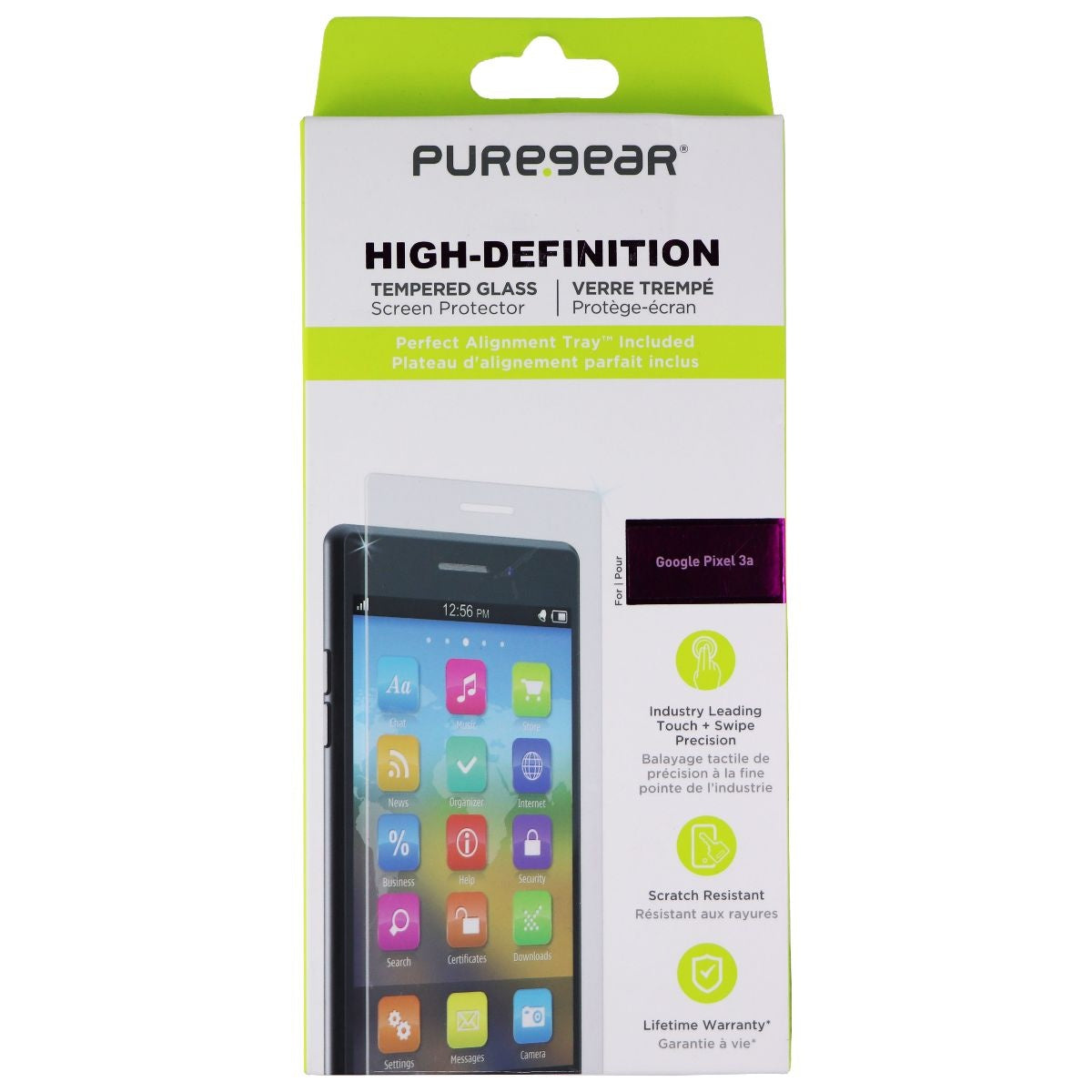 PureGear HD Tempered Glass for Google Pixel 3a - Clear Cell Phone - Screen Protectors PureGear - Simple Cell Bulk Wholesale Pricing - USA Seller