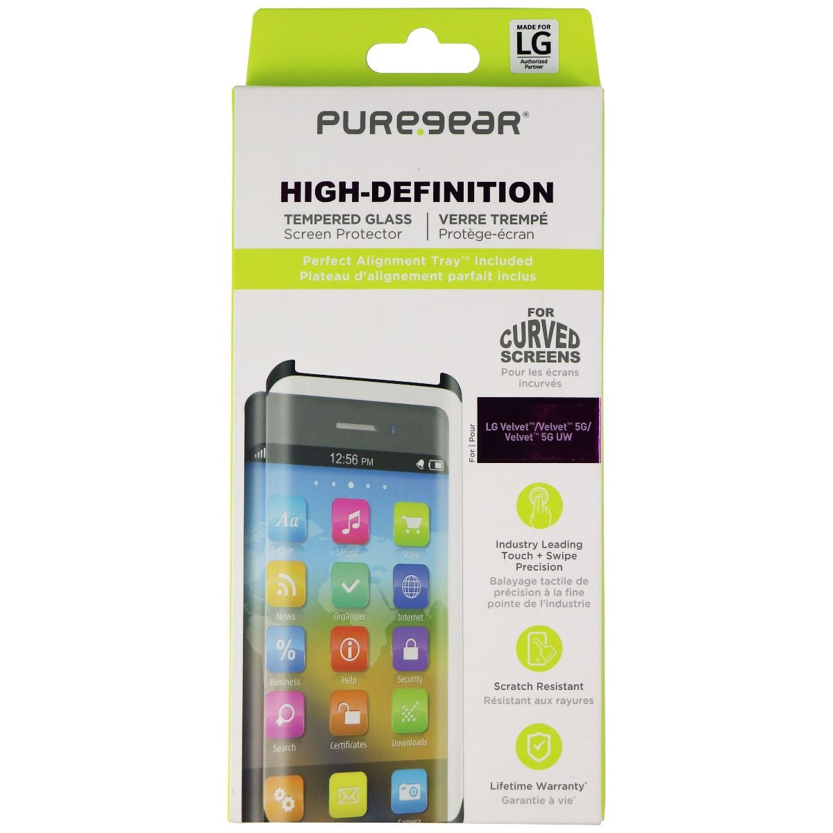 PureGear HD Curved Tempered Glass for LG Velvet 5G / Velvet 5G UW - Clear Cell Phone - Screen Protectors PureGear    - Simple Cell Bulk Wholesale Pricing - USA Seller